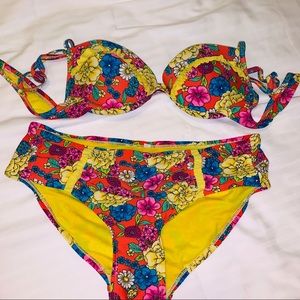 Floral Push-Up Bikini Set